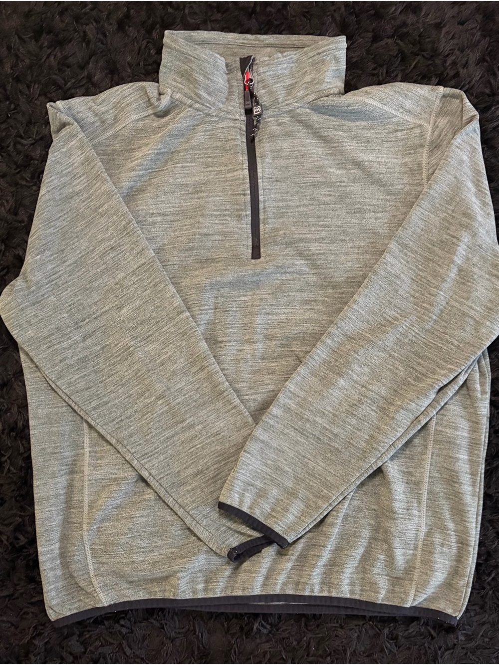 Avalanche Men's Light Gray Half-Zip Performance Sweater